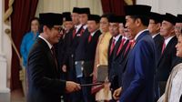 WIshnutama saat dilantik jadi menteri Jokowi