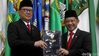 Tito Karnavian mengikuti serah terima jabatan Mendagari di Kantor Kemendagri, Jakarta, Rabu (23/10/2019).