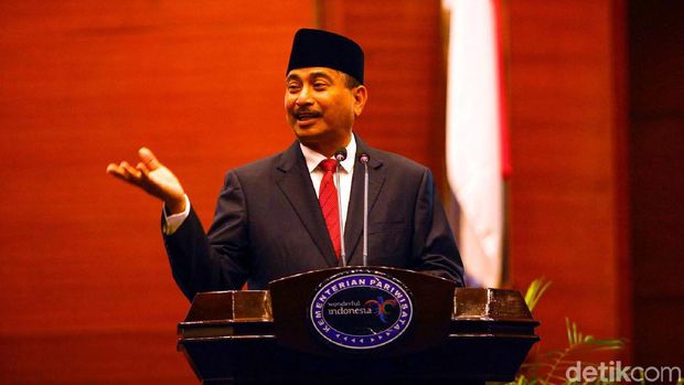 Arief Yahya saat pidato perpisahannya (Rifkianto/detikcom)