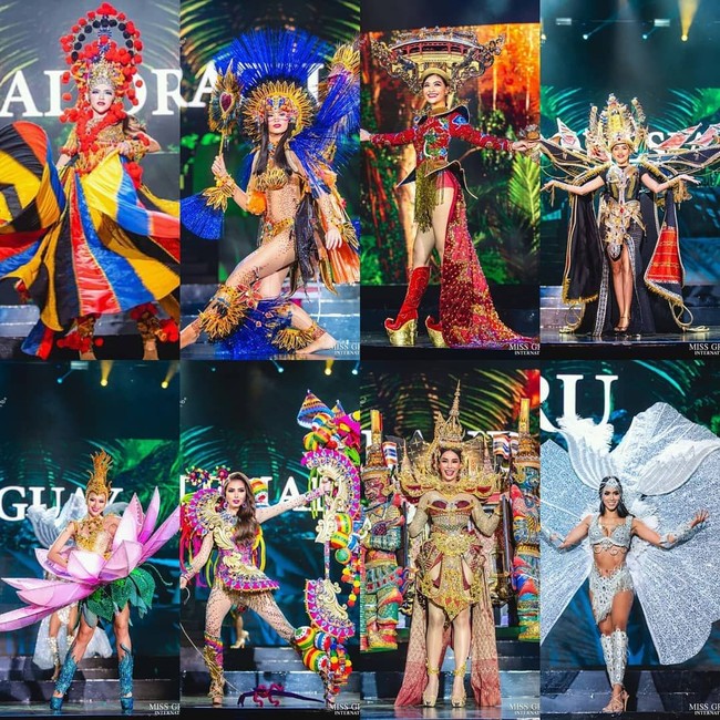 Kostum nasional Pinisi yang dipakai Sarlin Jones ini bersaing dengan busana dari puluhan finalis lainnya dari berbagai belahan dunia yang berlaga di Miss Grand International 2019. Pemilihan kostum nasional terbaik digelar melalui voting di Facebook Miss Grand International. Foto: Dok. Instagram Sarlin Jones