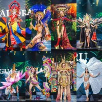 Kostum nasional Pinisi yang dipakai Sarlin Jones ini bersaing dengan busana dari puluhan finalis lainnya dari berbagai belahan dunia yang berlaga di Miss Grand International 2019. Pemilihan kostum nasional terbaik digelar melalui voting di Facebook Miss Grand International. Foto: Dok. Instagram Sarlin Jones