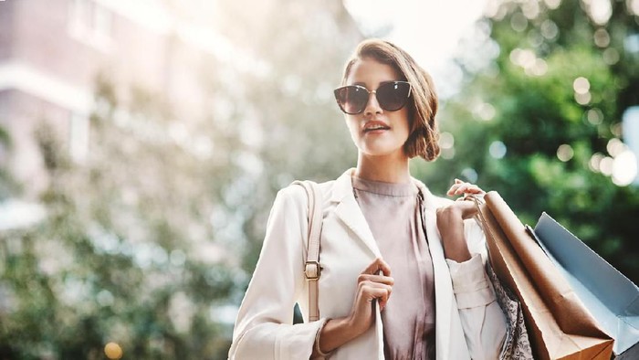 Shot of a gorgeous and elegant young woman out on a shopping spree