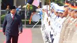 Momen Prabowo Cek Pasukan Jelang Sertijab Menhan