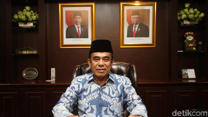 Menteri Agama Fachrul Razi saat Blak-balakn bersama detikcom.