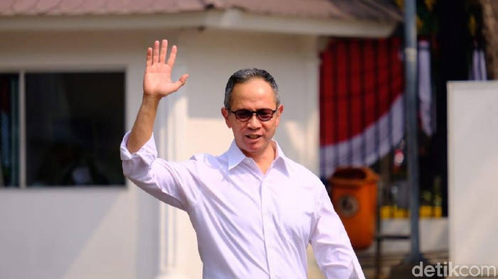 Mahendra Siregar, Duta Besar Indonesia untuk AS, datang ke Istana. (Andhika Prasetya/detikcom)
