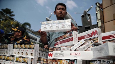 Bea Cukai Sita Jutaan Batang Rokok Ilegal