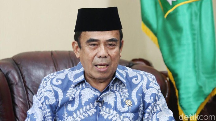 Menteri Agama Fachrul Razi saat Blak-balakn bersama detikcom.