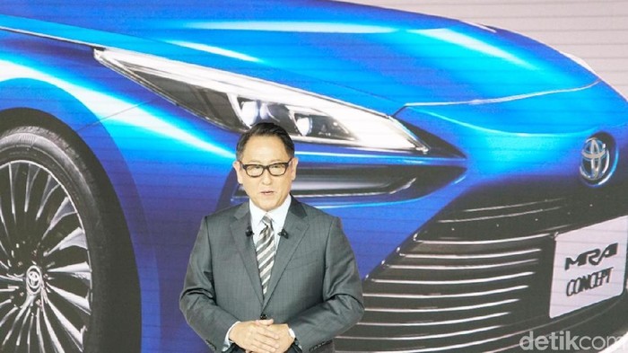 Presiden Toyota, Akio Toyoda membuka pameran Tokyo Motor Show di Aomi Exhibition, Jepang.