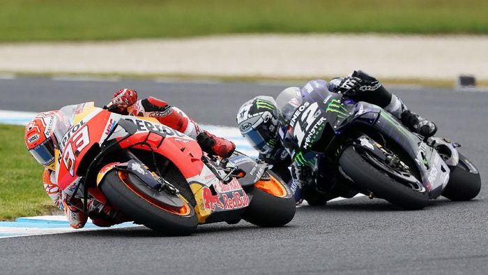 Pebalap Repsol Honda, Marc Marquez edikit berjudi untuk memenangi MotoGP Australia. (Foto: AAP Image/Michael Dodge /via Reuters)