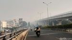 Potret Jembatan Ampera Hilang Ditelan Kabut Asap