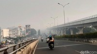Beberapa sudut kota diselimuti asap kiriman dari daerah Ogan Komering Ilir dan Ogan Ilir.