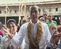 Kunjungan ke Papua, Jokowi Pakai Noken