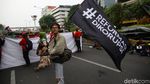 Suasana Long March Massa Aksi di Thamrin