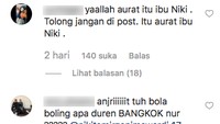 Ada yang menyebut postingan itu sebagai inspirasi dan adapula yang menasehati Niki soal aurat. Dok. Instagram/nikitamirzanimawardi_17