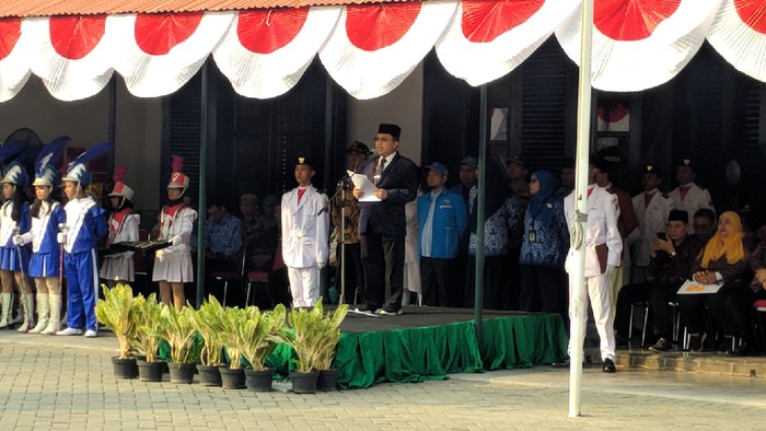 Upacara peringatan hari Sumpah Pemuda di Museum Sumpah Pemuda (Jefrie-detikcom)