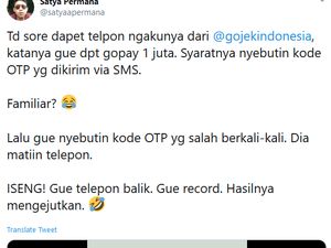 Penipu Kena Tipu, Minta OTP Gojek Akhirnya Malah Jujur