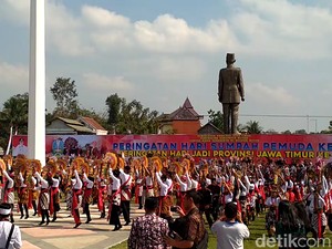 2.019 Penari Jaranan Tril Meriahkan Peringatan Sumpah Pemuda di Blitar