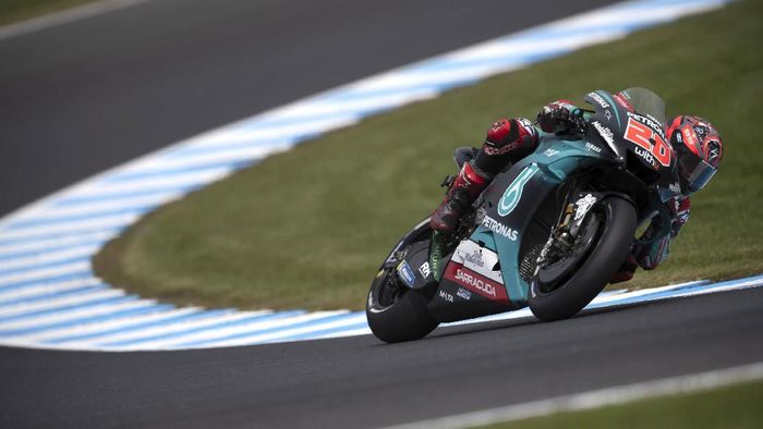 Fabio Quartararo gagal finis di MotoGP Australia setelah ditabrak Danilo Petrucci. (Foto: Mirco Lazzari gp / Getty Images)