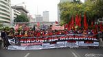 Suasana Long March Massa Aksi di Thamrin