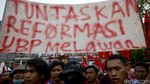 Suasana Long March Massa Aksi di Thamrin
