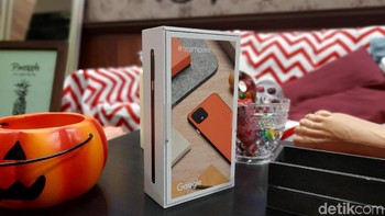 Tampilan bagian belakang kotak Pixel 4. Foto: Adi Fida Rahman/detikINET