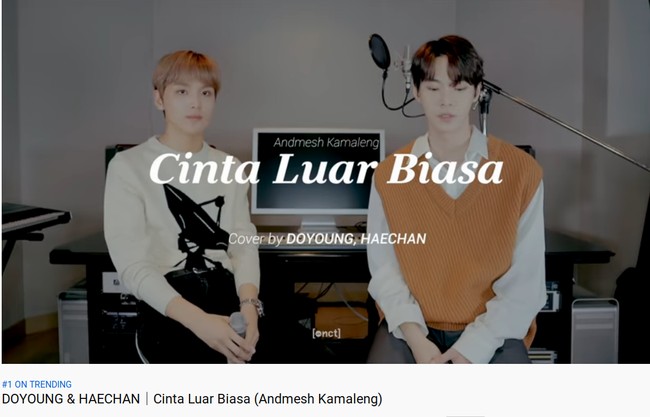 Doyoung dan Haechan merupakan idol Korea yang tergabung dalam grup NCT dan sub-unit NCT 127. Beberapa waktu lalu, kedua menghebohkan para NCTzen dan fans KPop setelah mengunggah sebuah cover lagu dari penyanyi Indonesia. Foto: YouTube/Instagram
