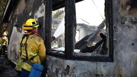 Kebakaran hutan yang melanda kota Los Angeles muncul di dekat Getty Center, sebuah museum yang memamerkan koleksi seni mendiang tokoh terkemuka J Paul Getty. Kebakaran yang disebut Getty Fire ini juga menyebabkan sekolah-sekolah di Los Angeles diliburkan sementara. Foto: REUTERS/Gene Blevins
