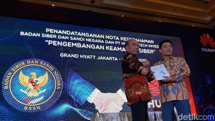 Huawei & BSSN. (Foto: detikINET/Agus Tri Haryanto) Huawei & BSSN. (Foto: detikINET/Agus Tri Haryanto)