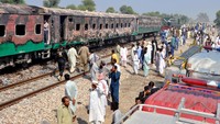 Begini suasana terkini TKP gerbong kereta yang terbakar hebat di Pakistan.