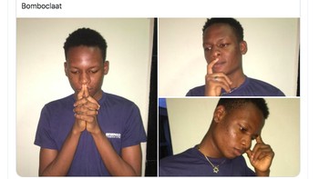 Fans Arsenal terlihat amat sedih. Foto: Twitter