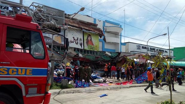 Kerusakan akibat gempa bumi di Filipina bagian selatan