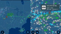 Lucunya lagi, traveler bahkan bisa melacak keberadaan pesawat bertema Star Wars itu lewat aplikasi Flight Radar. Hanya bukannya berbentuk ikon pesawat seperti biasa, melainkan berbentuk pesawat X-Wing (Flight Radar)