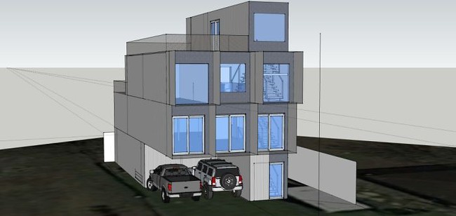 Mengaku bukan tukang bangunan atau ahli konstruksi profesional, Will menciptakan sketsa tiga dimensi sendiri di awal-awal proses pembuatan rumah. Tidak mudah memang membangun rumah dengan material tak biasa ini. Foto: Istimewa/Will Breaux