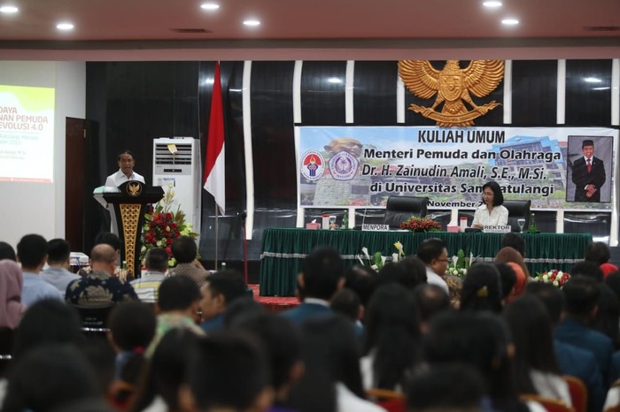 Ke Mahasiswa Unsrat, Menpora Pesan Siapkan Diri Hadapi Era Digital