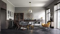 Mid-Century Modern (1930 – today), gaya interior ini merupakan perpaduan antara gaya moderen dengan unsur-unsur alam. Bahan-bahan seperti rotan, bambu, dan anyaman terasa alami dan modern ketika dibawa ke ruang tamu dalam bentuk kursi, cermin, dan trim. Istimewa/Dok. HomeAdvisor.