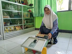 Canggih, Ada Robot Orak-arik Gabah Karya Siswi SMP di Ponorogo