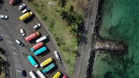 Ini adalah stasiun bus utama Apia, ibu kota Samoa. Foto: Dok. Xinhua/Guo Lei