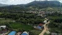 Beginilah pemandangan udara daerah di tapal batas Indonesia-Malaysia.