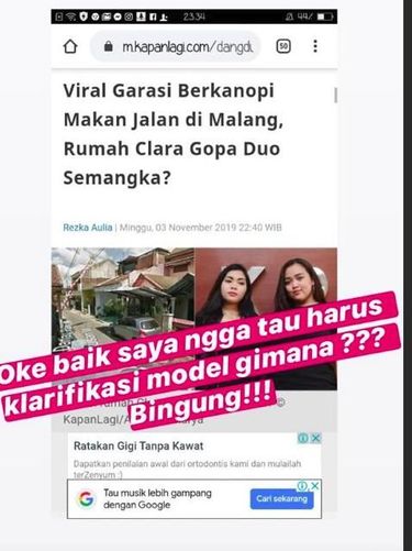 Clara Gopa 'Duo Semangka' Bingung Kanopi Rumahnya Jadi Viral