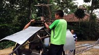 Jujun memulai pembuatan helikopter miliknya sejak Agustus 2018 silam.