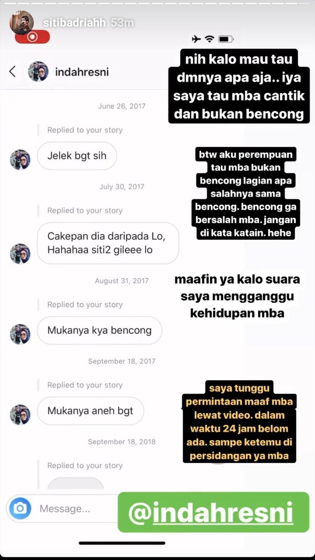 Ini Isi DM Netizen yang Buat Siti Badriah Meradang