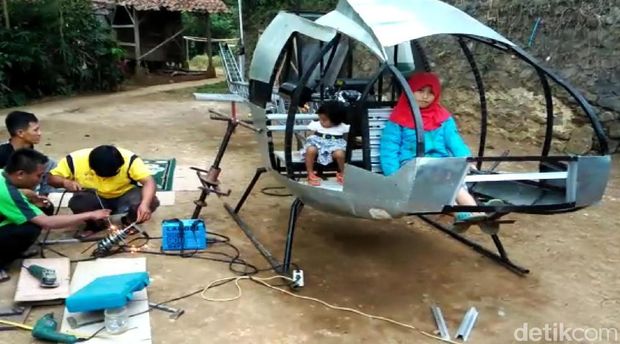 Seorang tukang bubut asal Sukabumi membuat heboh. Ia membuat helikopter di halaman rumahnya sendiri dengan bermodalkan uang Rp 30 juta dan keahliannya tentang mesin. Jujun juga mengaku dapat referensi dari aplikasi berbagi video Youtube.