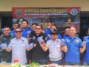 Polres Jakbar Musnahkan 37 Kg Sabu dan 10 Ribu Butir Ekstasi