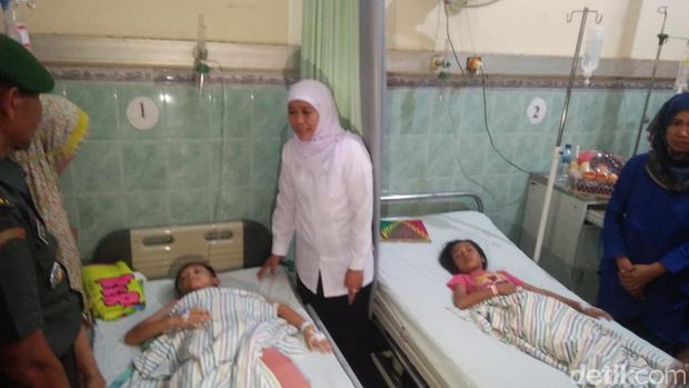 Khofifah kunjungi korban luka dan tewas/