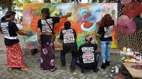 Pada acara Indonesian Art Festival 2019 (In-Art 2019), sedikitnya ada 100 stan pameran yang ikut berpartisipasi dan memamerkan hasil karya lukisan, patung, dan instalasi seni dari seniman terkenal dalam negeri. Foto: dok. Indonesia Art Festival
