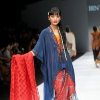 Obin meluncurkan koleksinya dalam fashion show bertajuk Rayuan Kain di Jakata Fashion Week 2020, Senayan City, Jakarta. Kamis [24/10/2019]. Foto: Rachman Haryanto/detikcom.