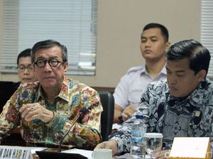 Menkumham Yasonna Laoly Rapat Bareng DPD RI