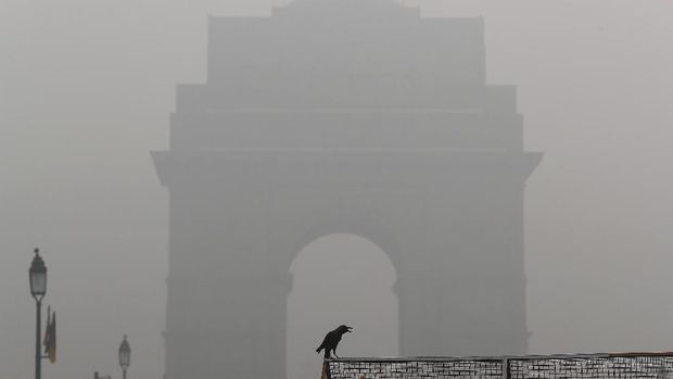 Virus Corona Datang, Langit India pun Biru