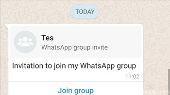Kamu pun sebagai penerima undangan grup akan menerima pesan apakah ingin bergabung atau tidak. (Foto: screenshot)
