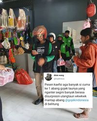 Pesan Makanan Lewat Ojol, Ternyata Diantar Rombongan Driver Ojol